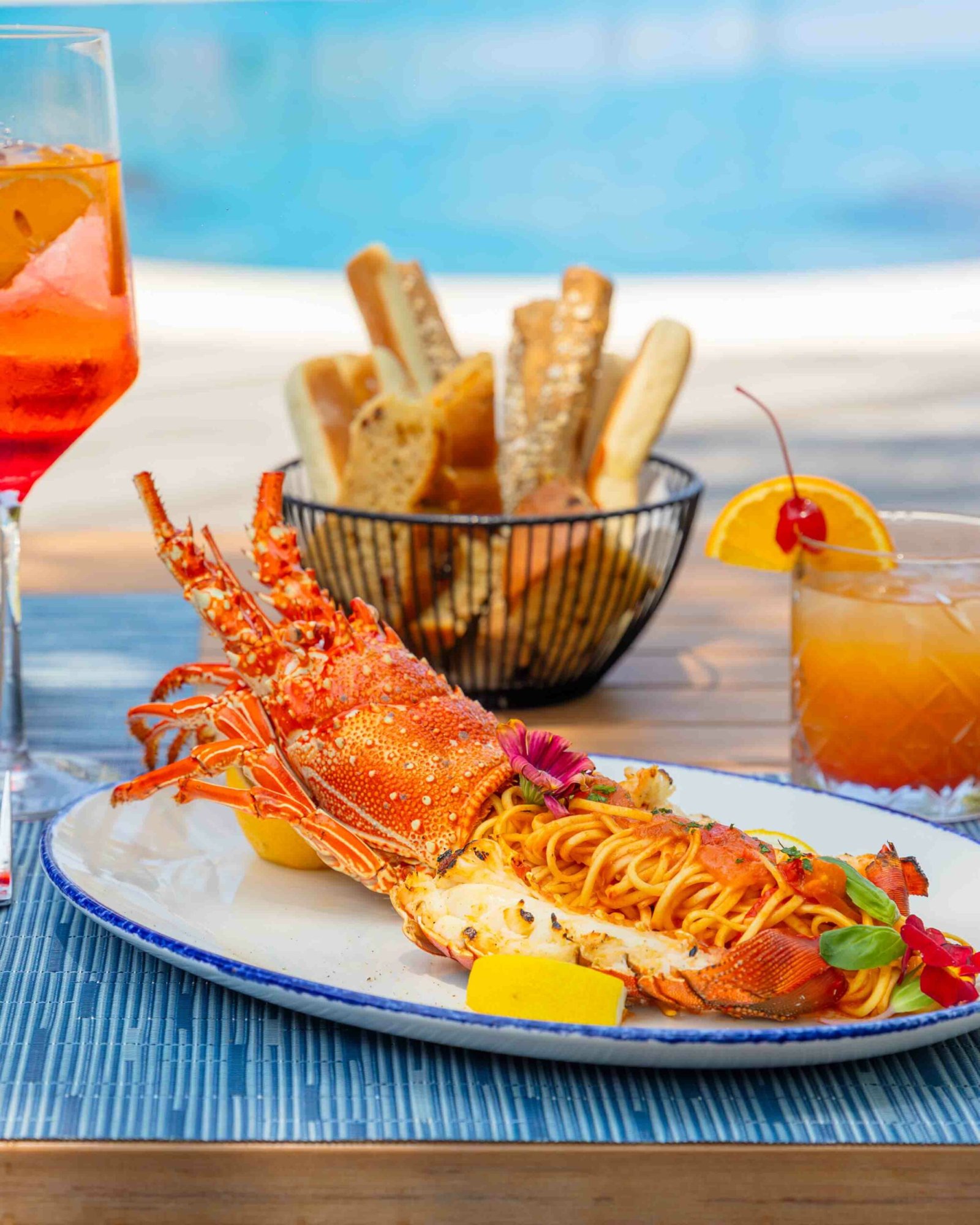 Grilled lobster dish