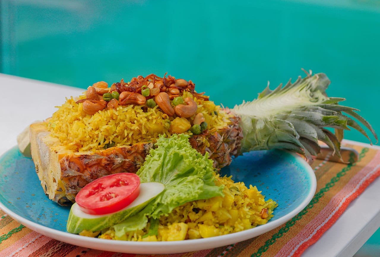 Pineapple rice dish