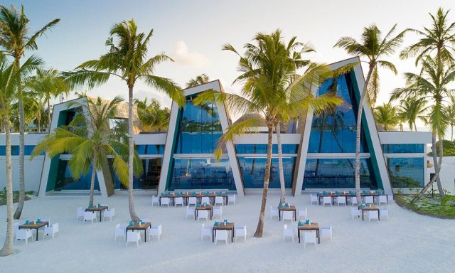 Resort buildings on the beach