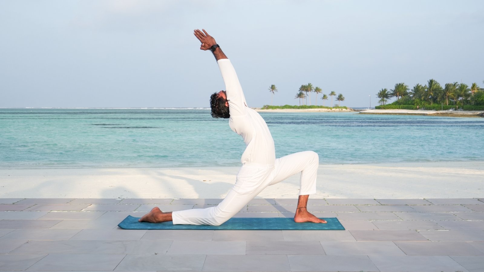 Yoga on the sandbank