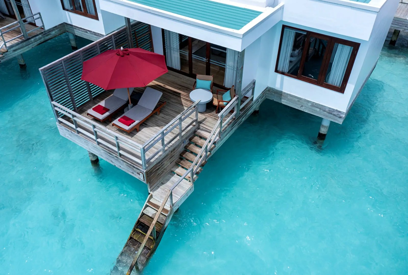Overwater deck from above