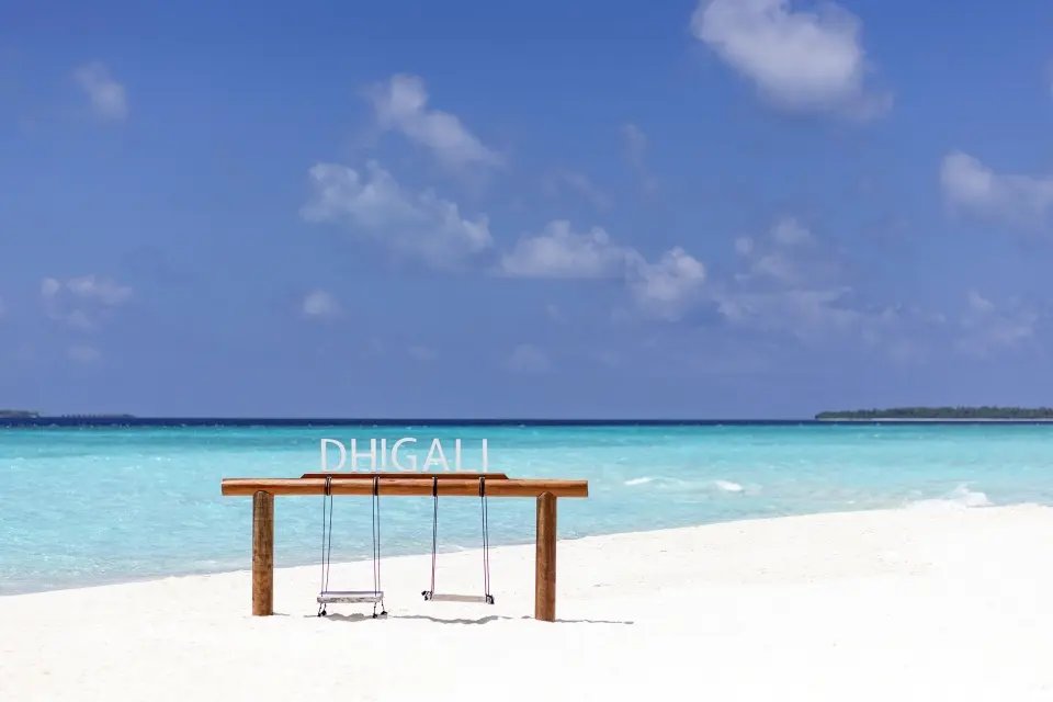 Dhigali beach swings