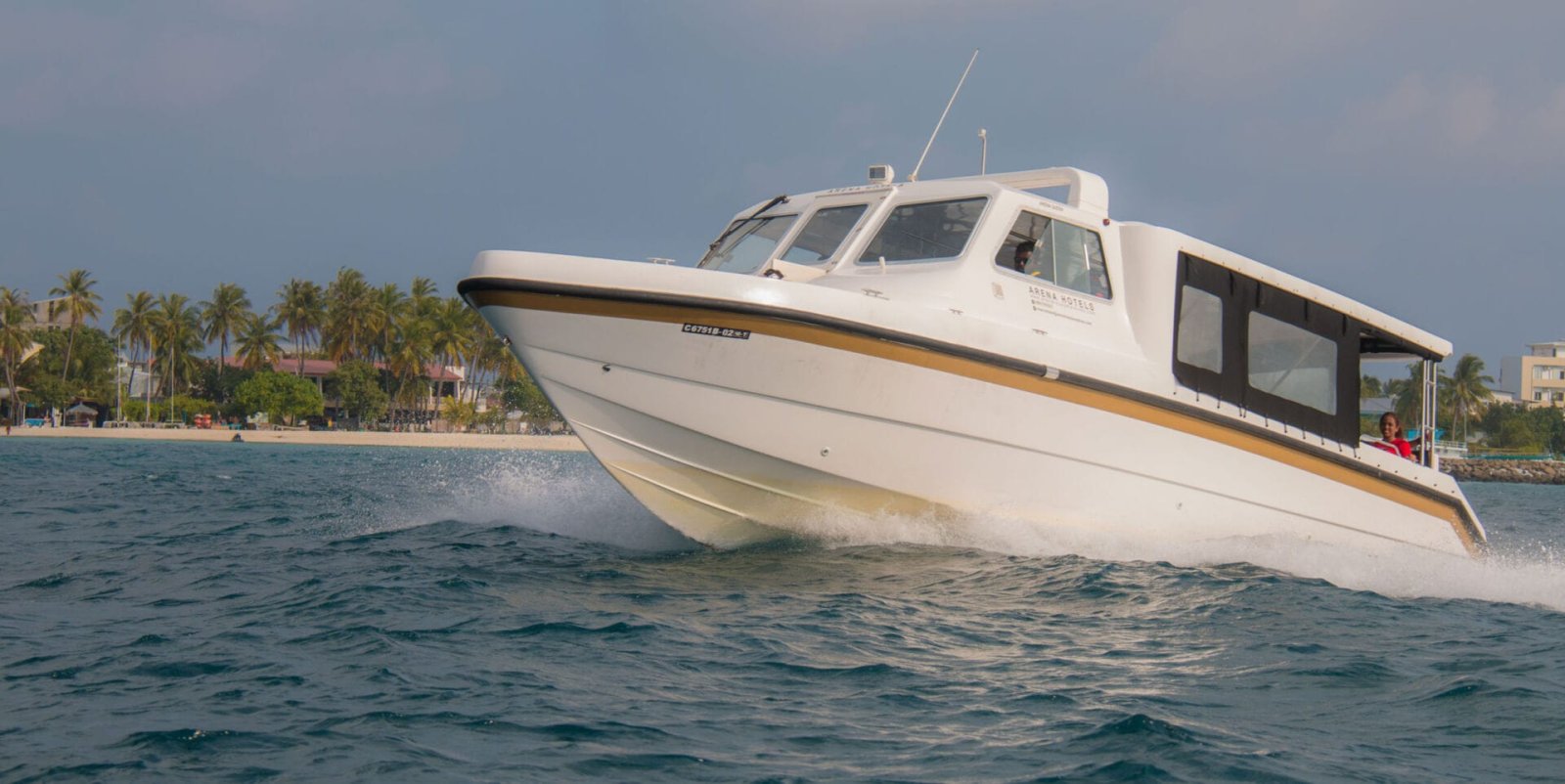 Arena speedboat on the way to Maafushi
