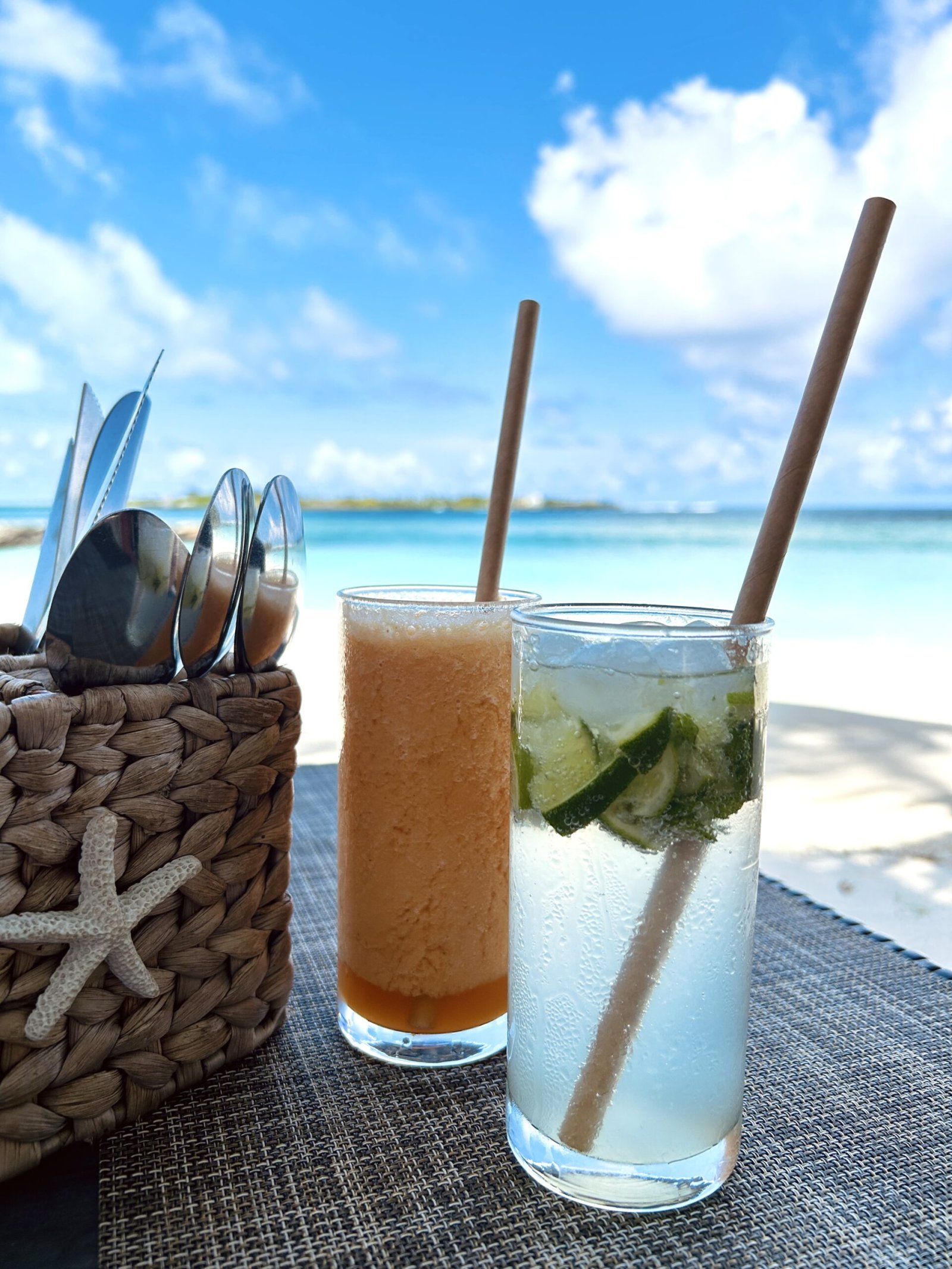 Fresh drinks by the beach