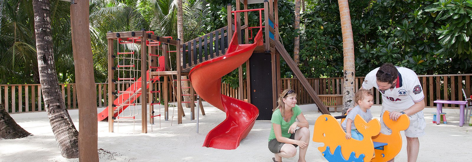 Children's playground with slide