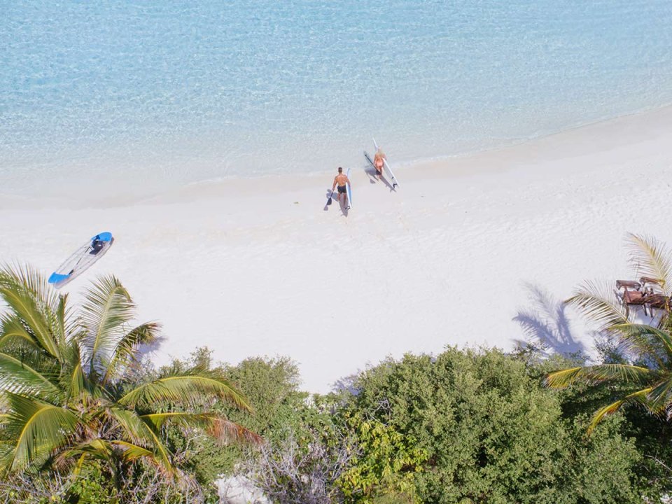 Aerial view of the beach