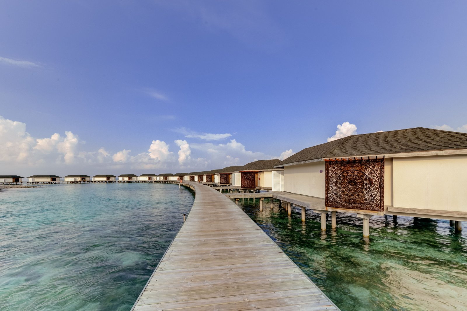Jetty leading to the overwater bungalows