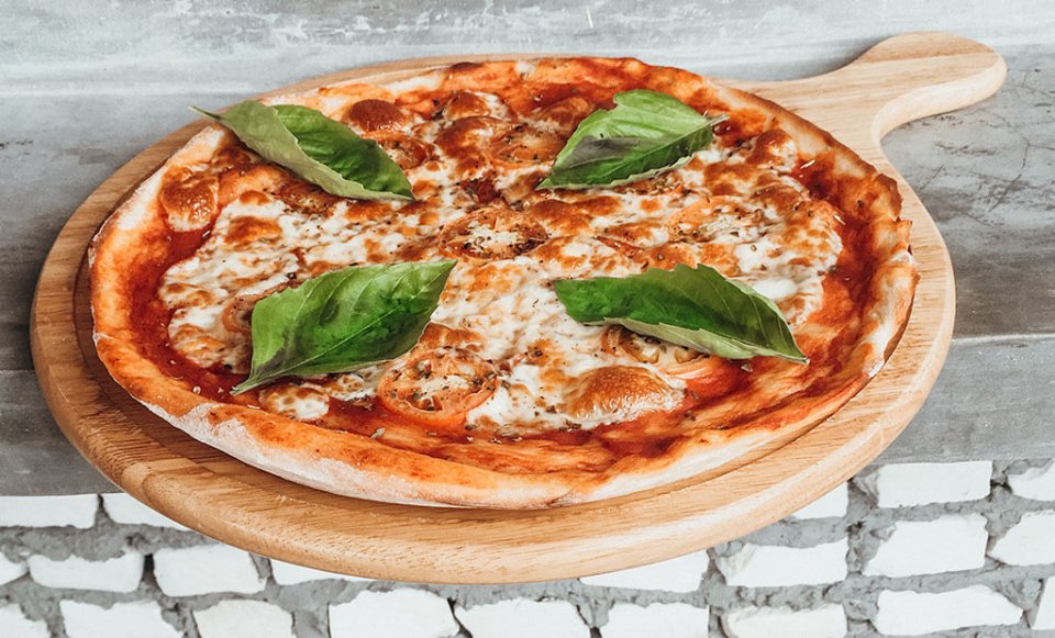 Pizza from the Bliss restaurant