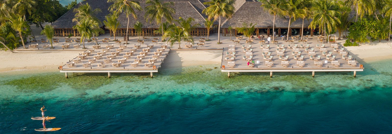 Buffet restaurant jetty seen from the beach