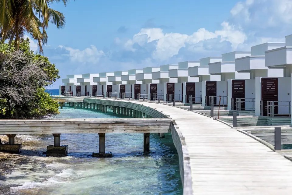 Walkway to the overwater villas