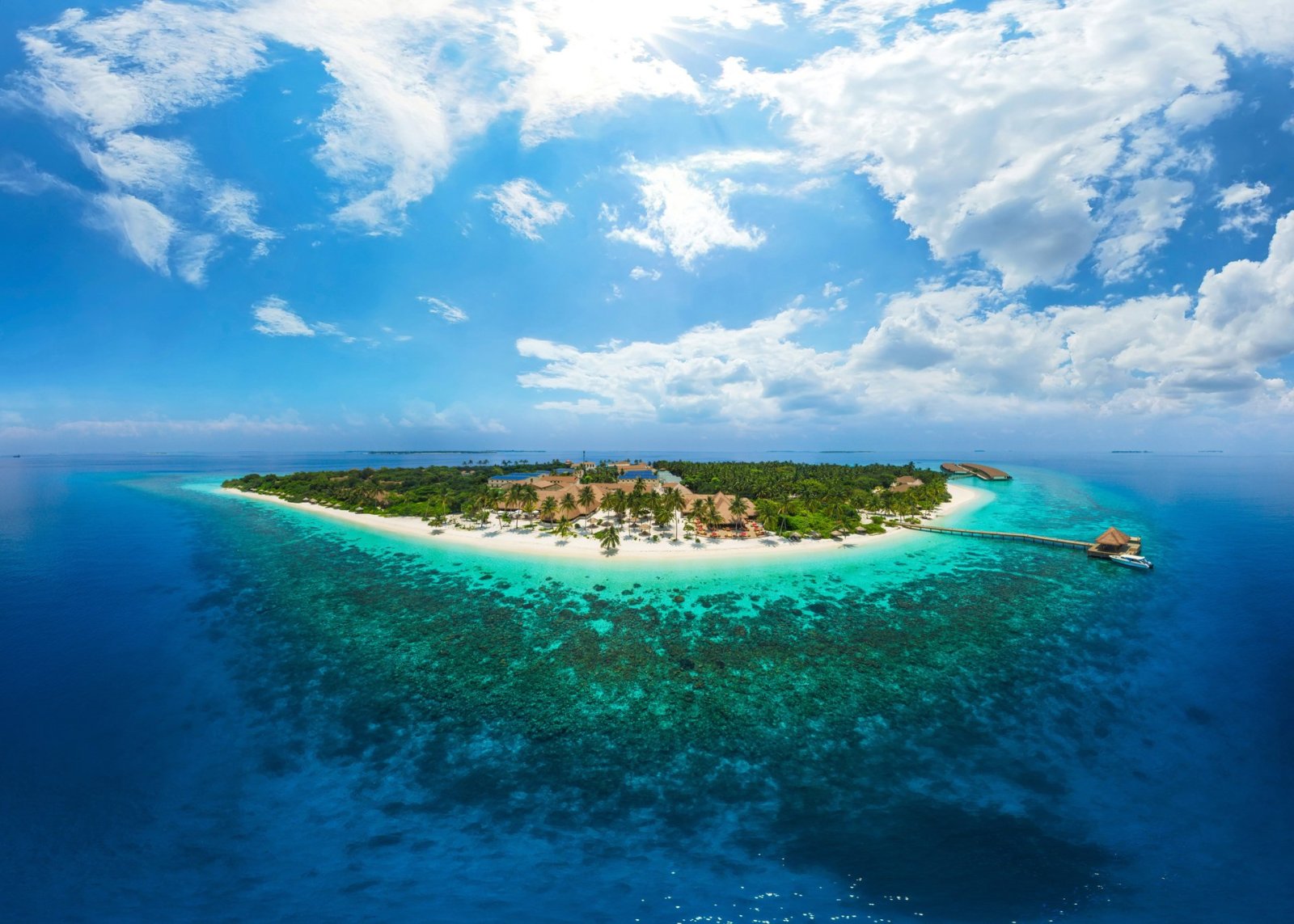 Reethi Faru island from above