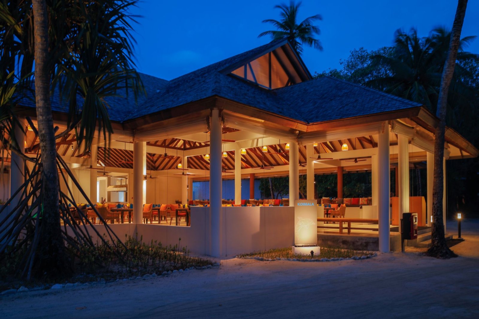 Koimala restaurant at dusk