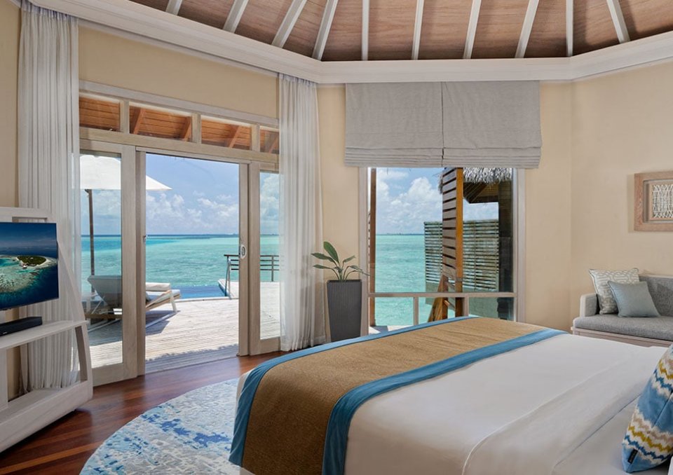 Bedroom with lagoon view
