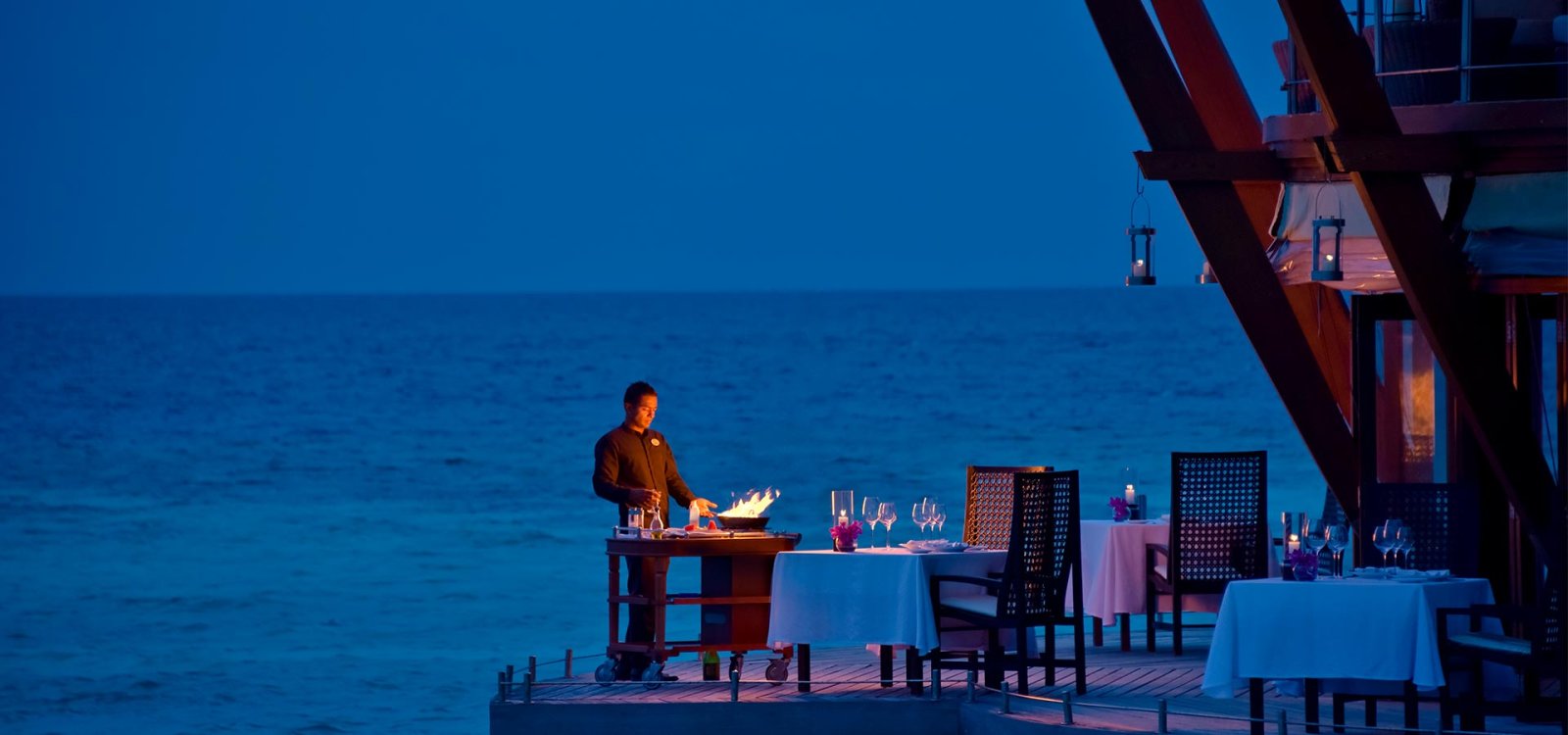 Dinner for two on the Piano Deck