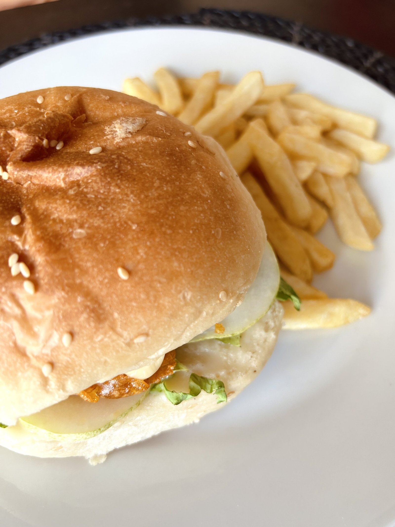 Burger and fries
