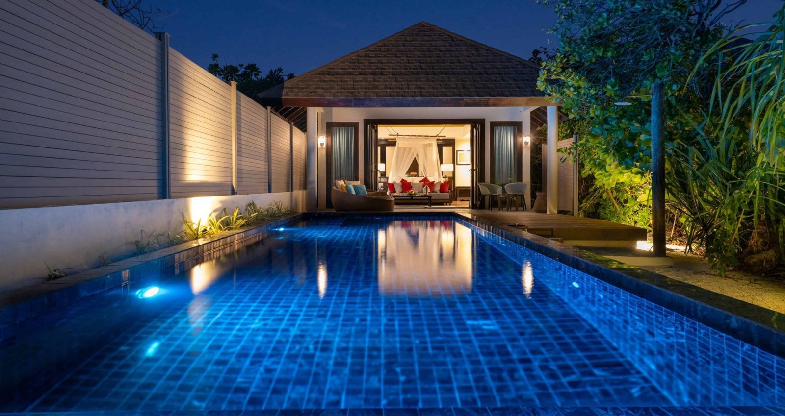 Pool at night