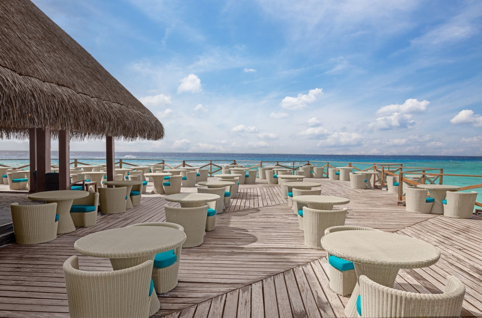 Bar deck overlooking the sea
