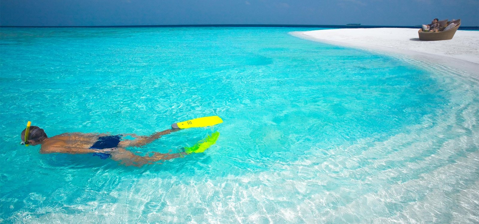 Snorkelling in the lagoon