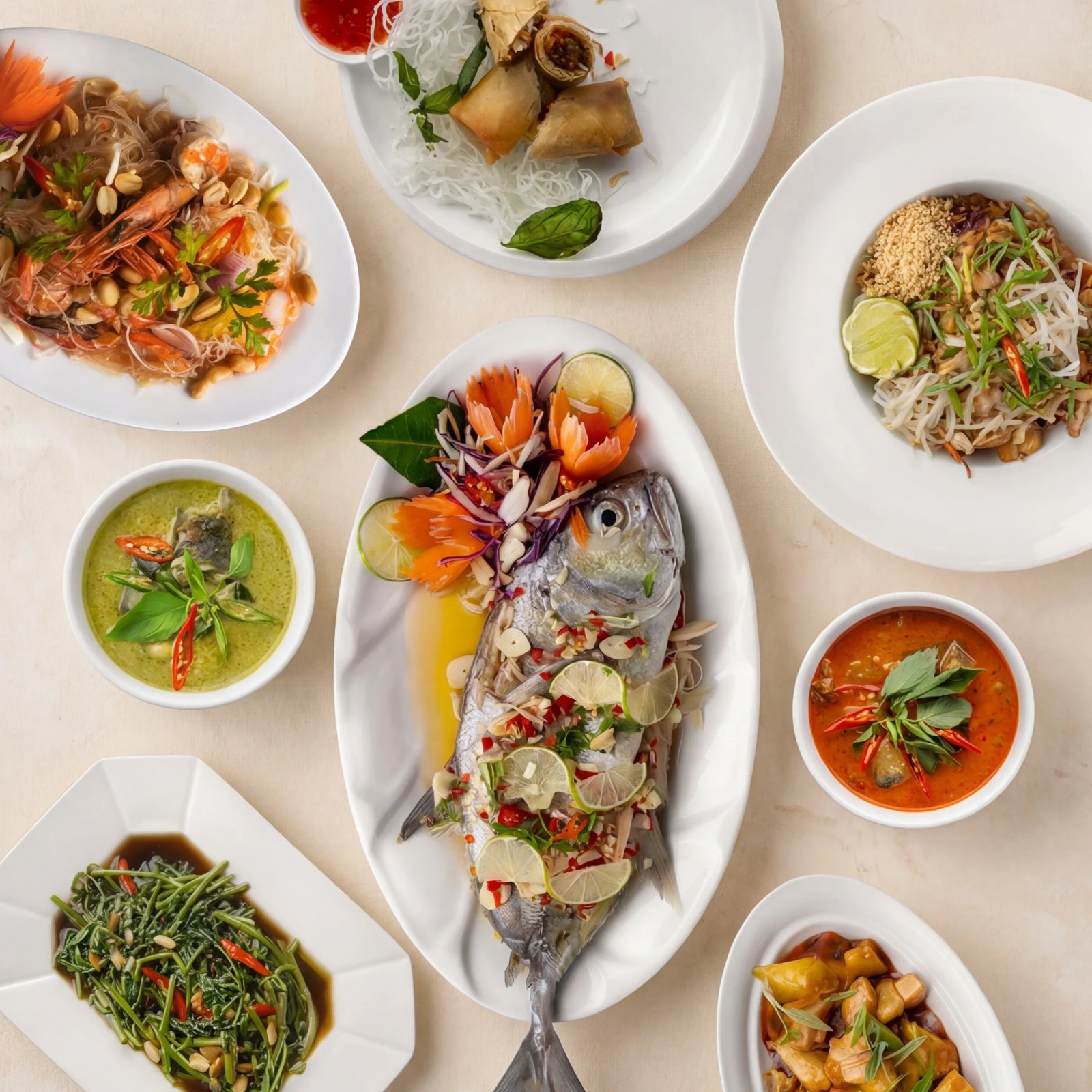 Thai dishes from Lotus Ocean Restaurant