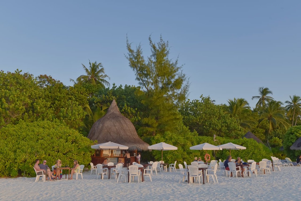 Beachside bar seating