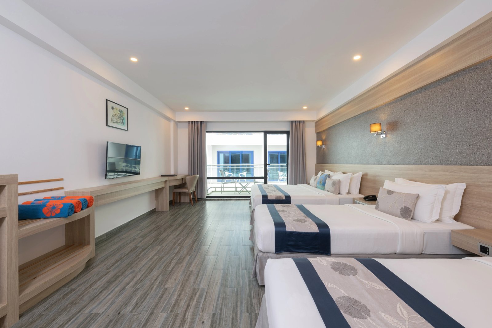 Quadruple Room City View with Balcony at Kaani Grand Seaview