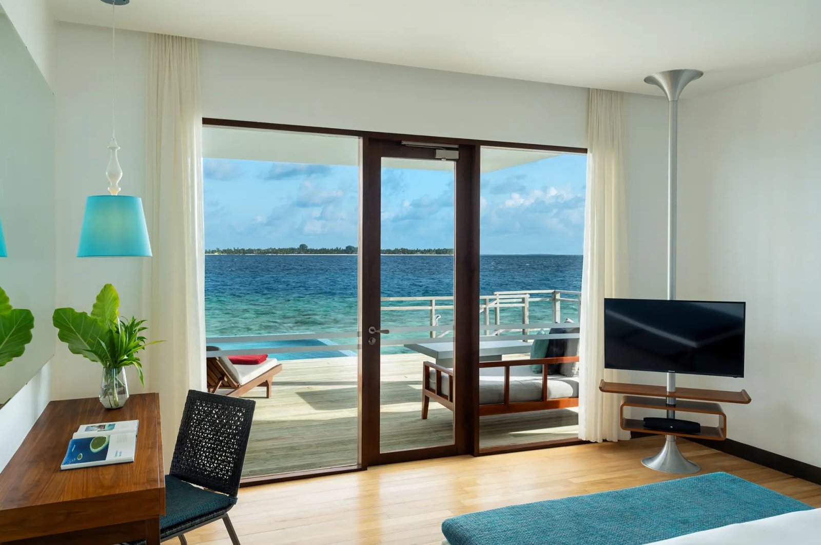 Bedroom and lagoon view