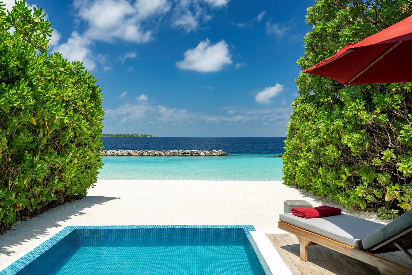Pool and beach view