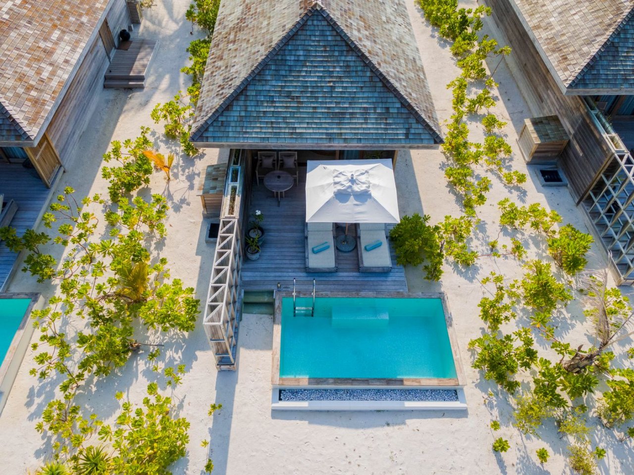 Ocean Pool Villa: aerial view of a villa with private pool